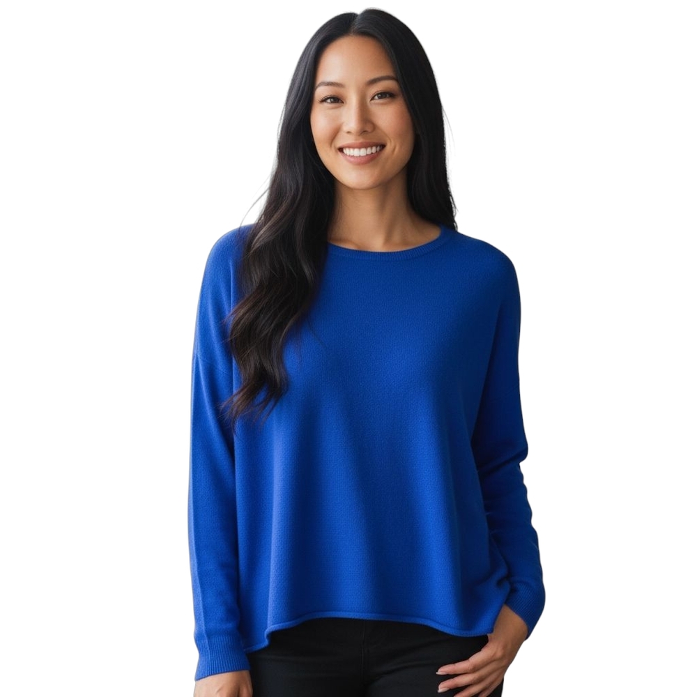MICHAEL Michael Kors Royal Blue Knit Top High Low Gorgeous Sweater 😍